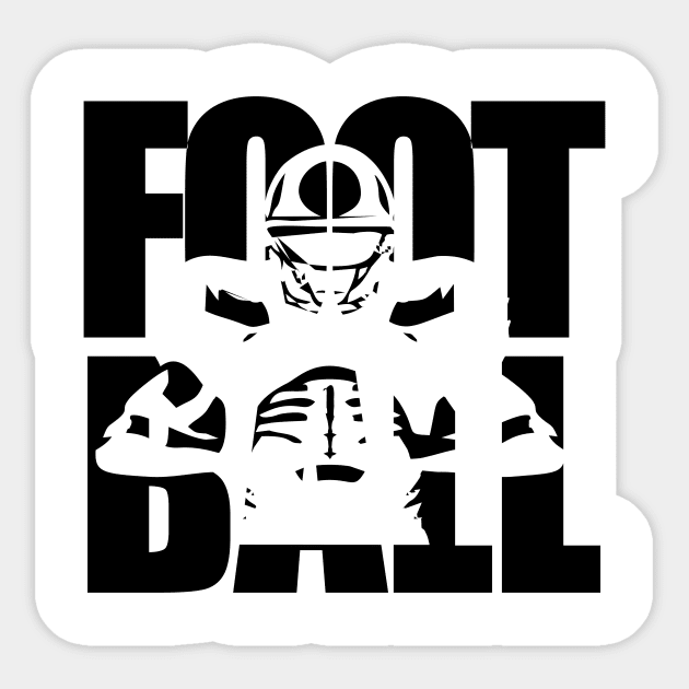 Football text masking black Sticker by Typography Dose